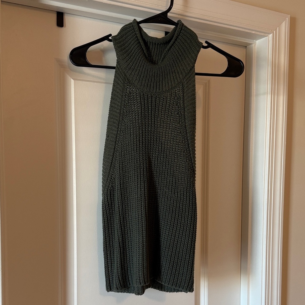 Say What? Olive Green Ribbed Tank Top
